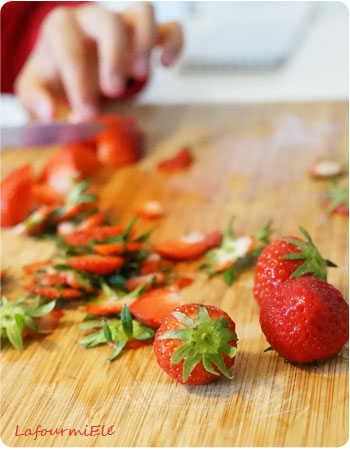préparation des fraises